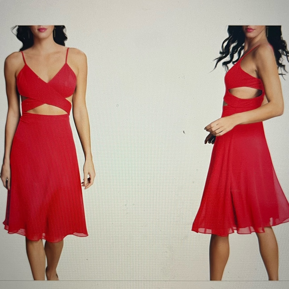 Size L, Fit & Flare Cutout Dress